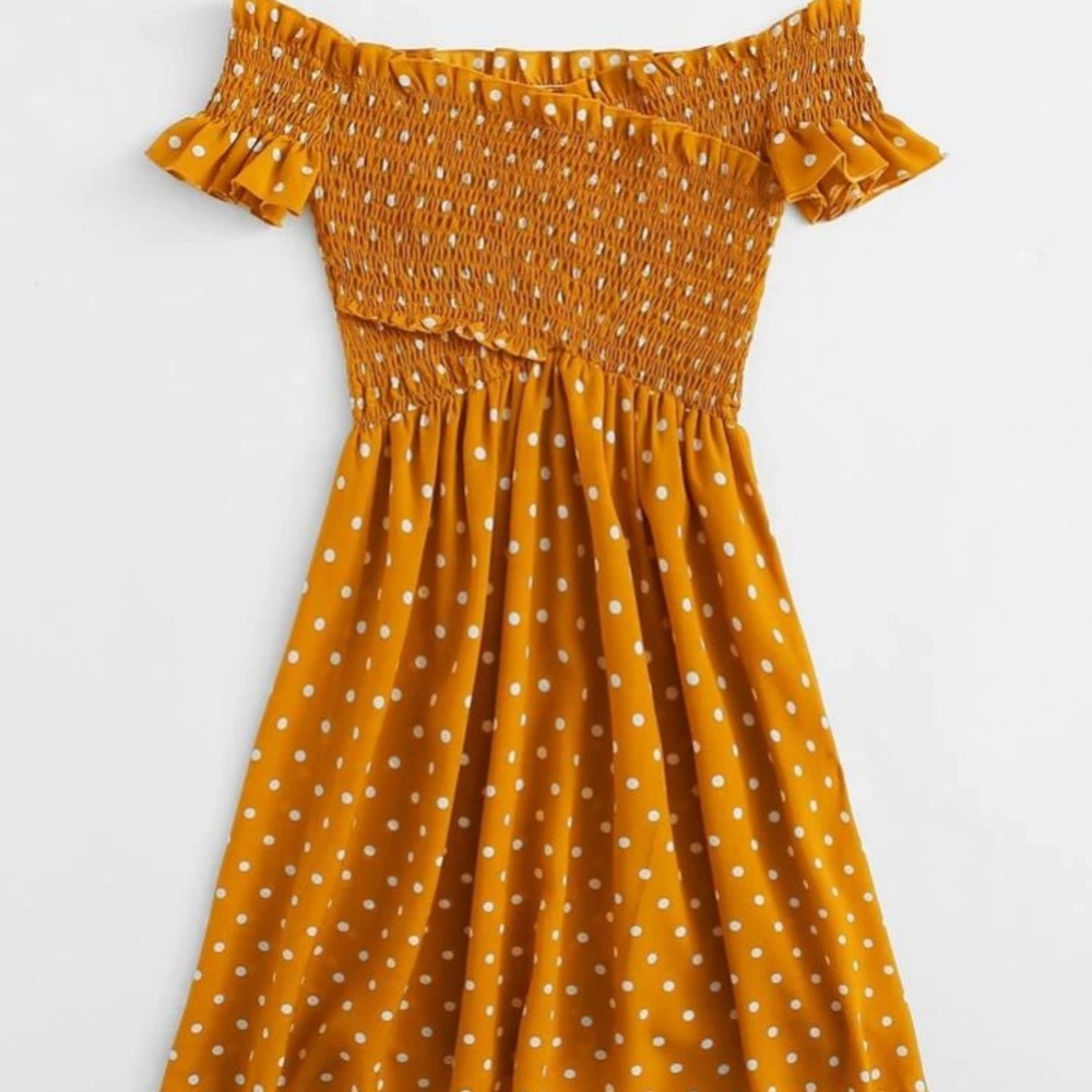Yellow polka dot dress